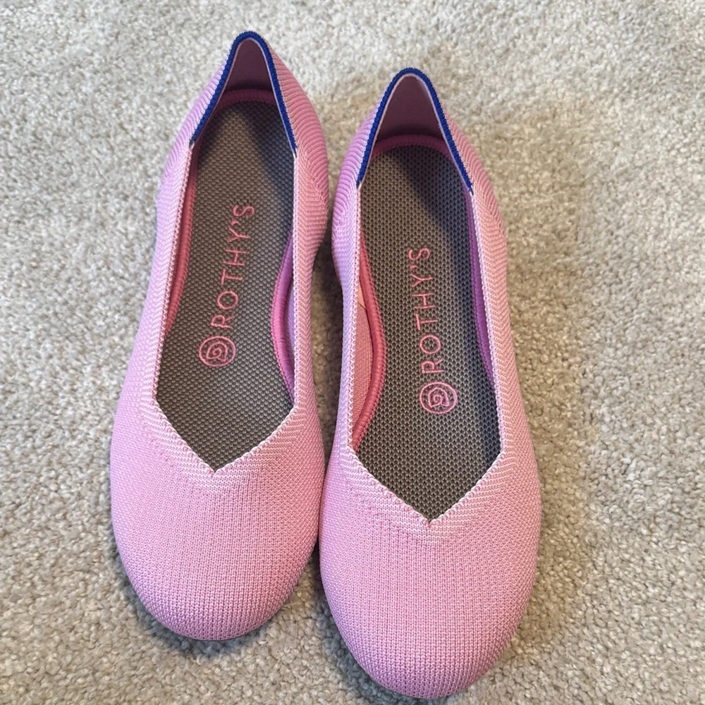 Rothy's Vibrant Pink and Blue Flats